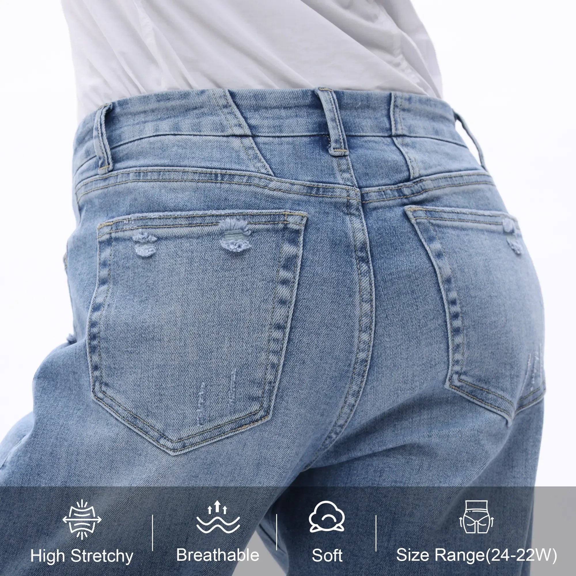 ONESO Women Mid Rise High Stretchy BBL Jeans Butt Lifting Wide Leg Raw Hem Denim Pants Tummy Control Spring Basic Minimalist Woman Denim Bottom Comfortable Denim Jeans OSW8019 Plus Size Regular Size Fashion Daily Outfits DIY Inseams #SummerVibes