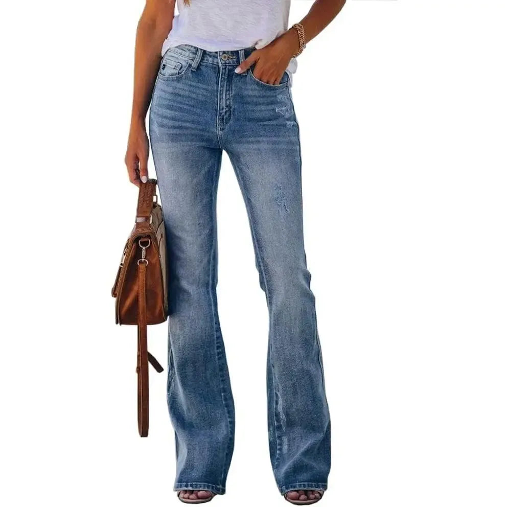 Flowyair Women's High-Waisted Stretch Jeans - Flare, Boyfriend, Bootcut Styles - Casual Denim Pants for Women, Jeans For Women,summerwins,summeroutfits,vacationoutfits,beachoutfits