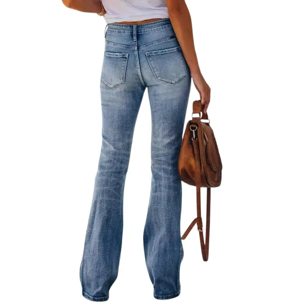 Flowyair Women's High-Waisted Stretch Jeans - Flare, Boyfriend, Bootcut Styles - Casual Denim Pants for Women, Jeans For Women,summerwins,summeroutfits,vacationoutfits,beachoutfits