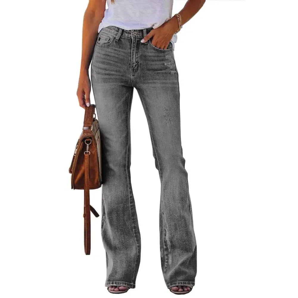 Flowyair Women's High-Waisted Stretch Jeans - Flare, Boyfriend, Bootcut Styles - Casual Denim Pants for Women, Jeans For Women,summerwins,summeroutfits,vacationoutfits,beachoutfits