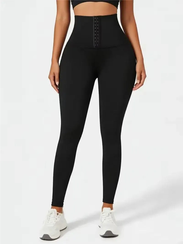 Women's High-Waisted Shaping Leggings - Corset Design, Buttoned Stomach Flattening, Peach Hip Lift, Women's Clothes for Yoga, All Seasons Sports Bottoms summerwins,summerwins