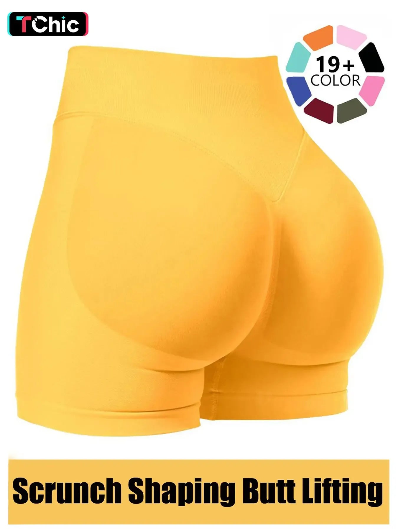 Seamless Shorts for Women, 1-5 Pack Invisable Scrunch Butt Lifting Gym Seamless Booty Biker Shorts, Breathable Comfortable High Stretch Skinny Shorts, Gym Shorts, Ladies Sportswear for Indoor Outdoor Wear, Scrunch Active Shorts