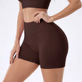 Coral Canton Sports Shorts High Waistband Butt Lifting