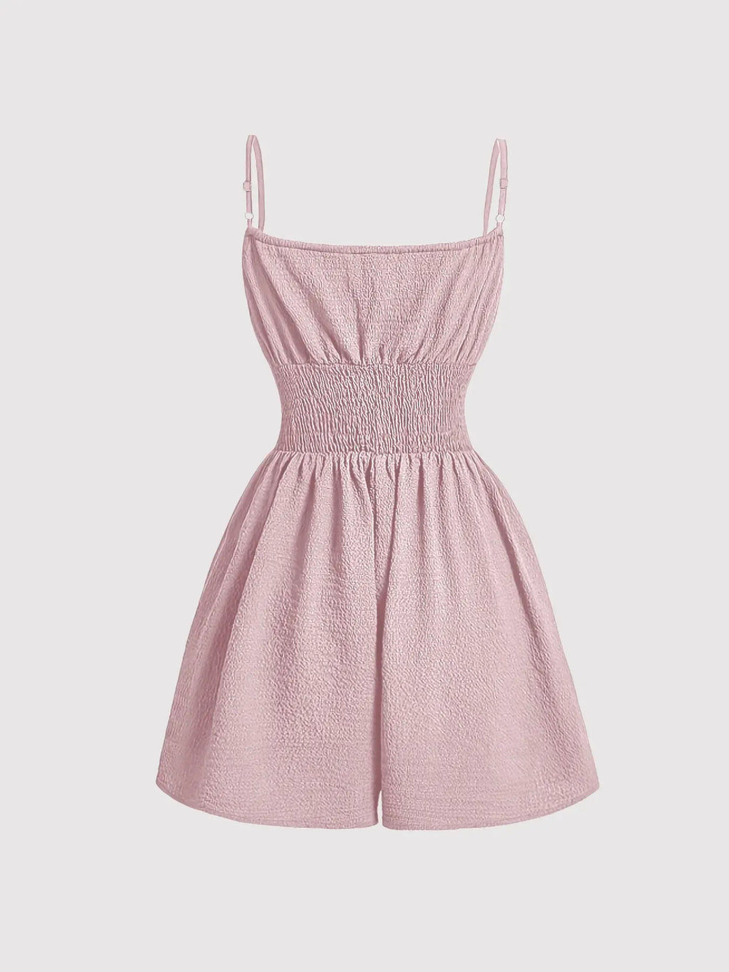 Women's Casual Solid Fitted Sleeveless Romper with Adjustable Front Tie and Elastic Waist, Stylish Jumpsuit for Summer, Trendy Fashion Clothes for Ladies