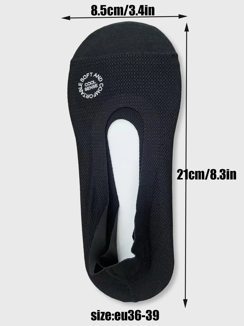 Women's Solid Color No Show Socks, Breathable Mesh Socks with Silicone Grip, Perfect Gift for Daily Wear & Family