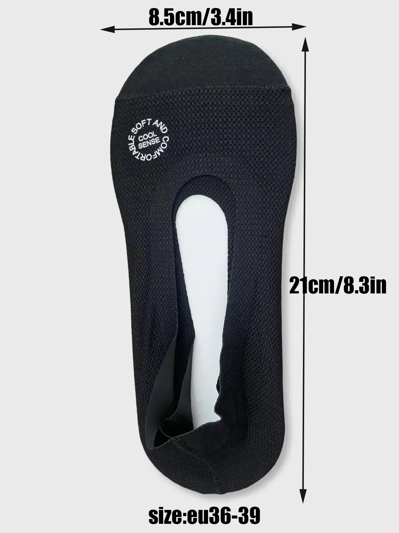 Women's Solid Color No Show Socks, Breathable Mesh Socks with Silicone Grip, Perfect Gift for Daily Wear & Family