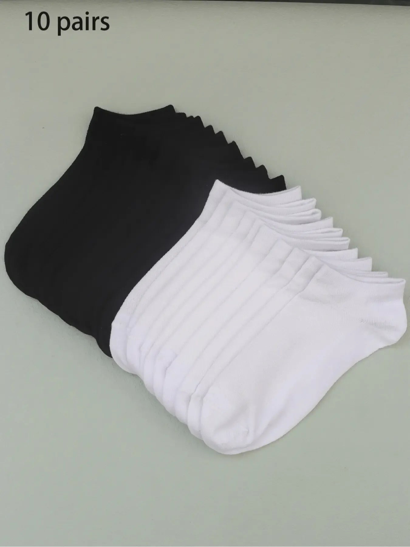Women's 10 Pairs Solid Ankle Socks, Comfy Breathable Knit Socks for Women, Multipack Women Socks for Summer Daily Wear
