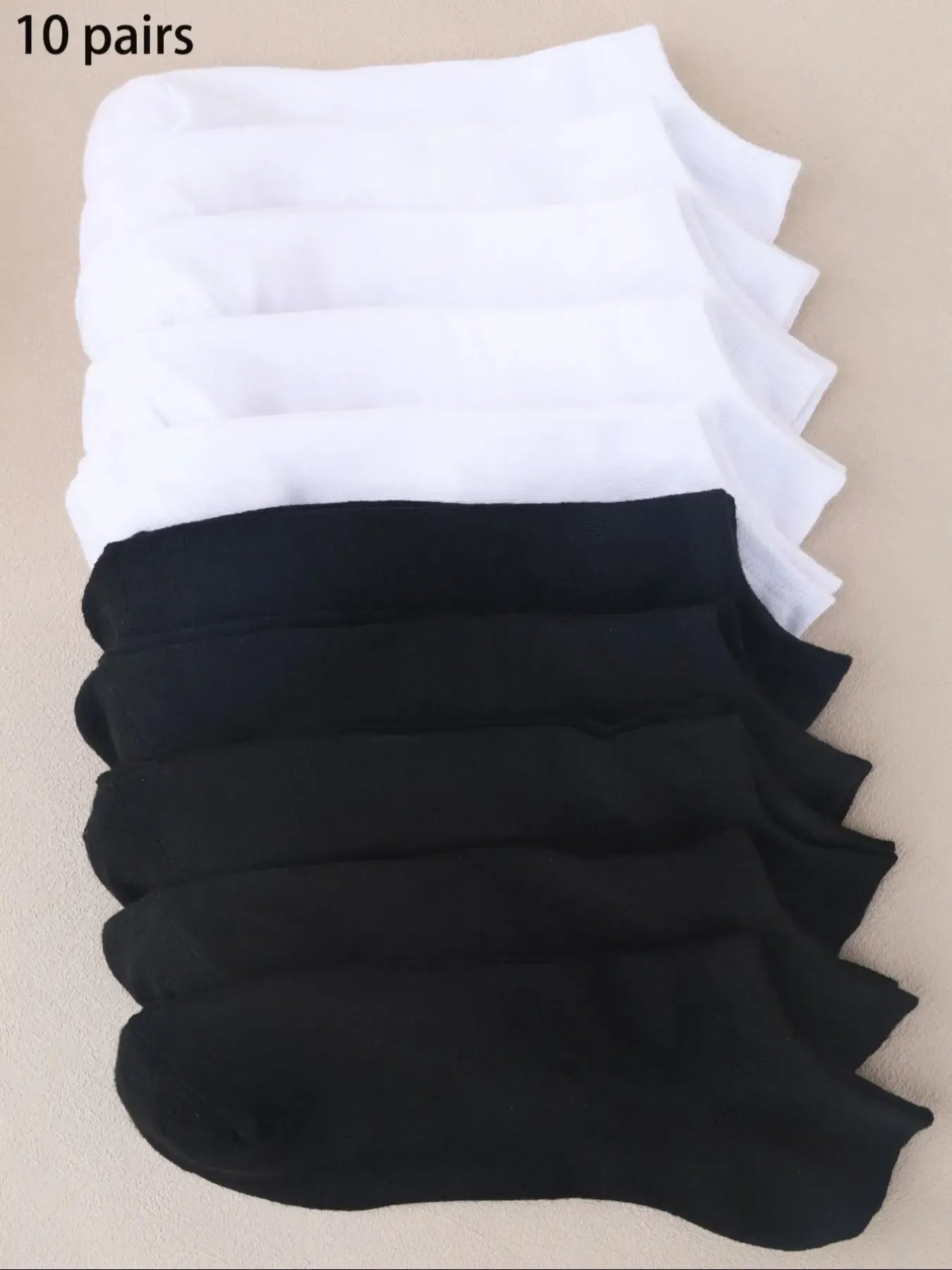 Women's 10 Pairs Solid Ankle Socks, Comfy Breathable Knit Socks for Women, Multipack Women Socks for Summer Daily Wear