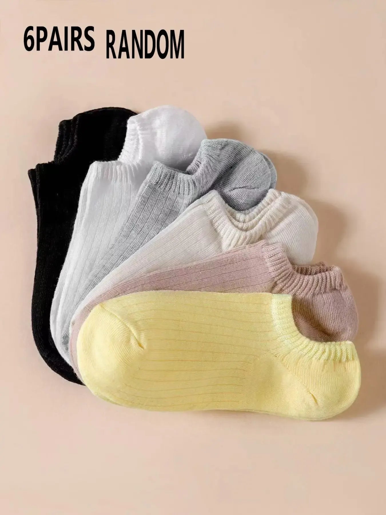 Women's Invisible Boat Socks, Minimalist Plain Vertical Stripe, Fitted Casual Style, All Seasons, Sock Set, Random or Non-Random Shipping Options
